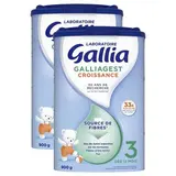 Laboratoire Gallia Lait de Croissance Galliagest 3ème âge en poudre Bébé Dès 12 Mois, Lot de 2x900g