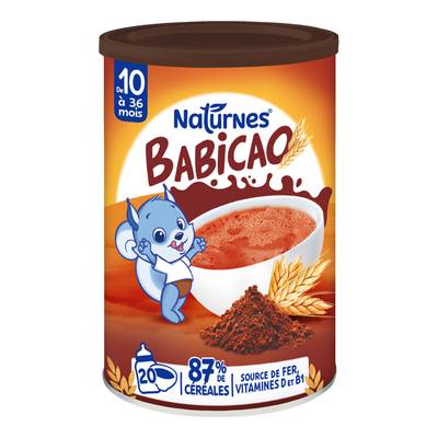 Naturnes® - Babicao Céréales instantanées Chocolat pour bébé dès 10 mois, 400g