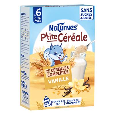 Naturnes® - P'tite Céréale Céréales Complètes Saveur Vanille Bébé dès 6 mois, 270g