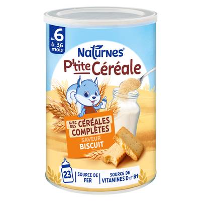 Naturnes® - P'tite Céréale Céréales Saveur Biscuit Bébé Dès 6 mois, 415g