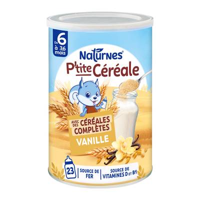 Naturnes® - P'tite Céréale Céréales Complètes Vanille Bébé Dès 6 mois, 415g