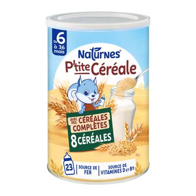 Naturnes® - P'tite Céréale 8 Céréales aux céréales complètes Bébé Dès 6 mois, 415g