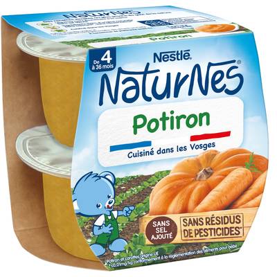Naturnes® Potiron Bol Bébé Dès 4 mois, 2x130g