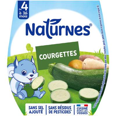 Naturnes® Courgettes Bol Bébé Dès 4 mois, 2x130g