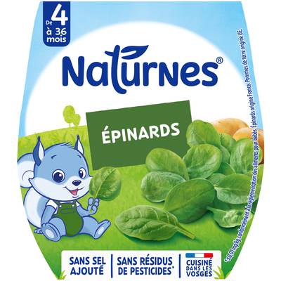 Naturnes® Epinards Bol Bébé Dès 4 mois, 2x130g