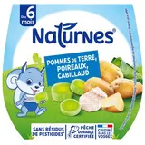 Naturnes® Pommes de terre Poireau Cabillaud Bol Bébé dès 6 mois, 2x190g