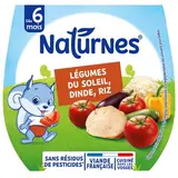 Naturnes® Légumes du soleil dinde et riz bol Bébé dès 6 mois, 2x190g