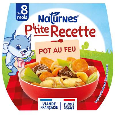 Naturnes® - P'tite Recette Pot au Feu Bol Bébé Dès 8 mois, 2x200g