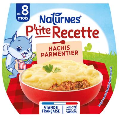 Naturnes® - P'tite Recette Hachis Parmentier Bol Bébé Dès 8 mois, 2x200g