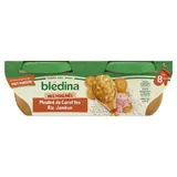 Blédina - Mes Moulinés Carotte, Riz, Jambon Bol Bébé Dès 8 mois, 2x200g