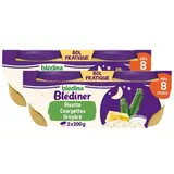 Blédina - Blédîner Risotto Courgettes Gruyère Bol Bébé Dès 8 mois, Lot de 2 - 2x200g