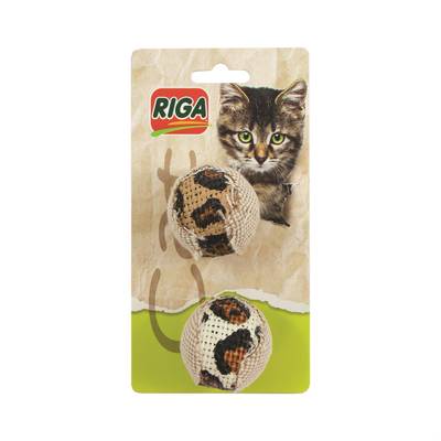Riga Balles en tissu pour chat, 2  pièces