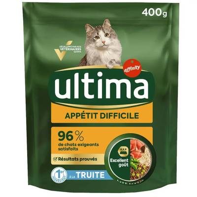 Affinity - Ultima Croquettes Truite appétit difficile pour chat, 400g