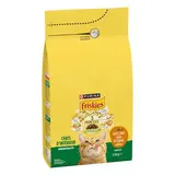 Purina - Friskies Croquettes Poulet Dinde Légumes pour chat adulte d'intérieur, 1,5kg