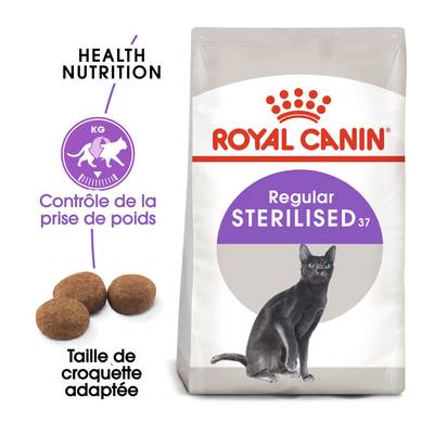 Royal Canin Croquettes Regular Sterilised 37 Contrôle Prise de Poids pour Chat Adulte Stérilisé, 2kg
