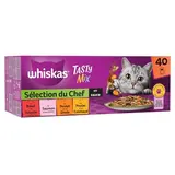 Whiskas Sachets en Sauce Tasty Mix Sélection du Chef 4 variétés pour chat adulte, 40x85g