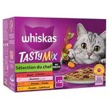 Whiskas Sachet en Sauce Tasty Mix Sélection du chef pour Chat Adulte, 12x85g