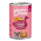 Edgard Cooper Boîte Pâtée Canard et Poulet sans céréales pour Chiot, 400g
