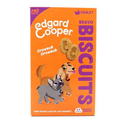 Edgard Cooper Biscuit poulet - Friandise Récompense pour chien adulte, 400g