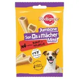 Pedigree Son Os à Mâcher Mini Jumbone Boeuf Volaille - Friandise Récompense pour petit et moyen chien x4, 160g