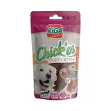 Riga Chick'Os Filet de poulet et Stick - Friandise Récompense pour chien moyen et grand x4, 75 g
