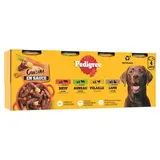 Pedigree Boites Pâtée en sauce 4 Variétés Pour Chien Adulte, 4x400g