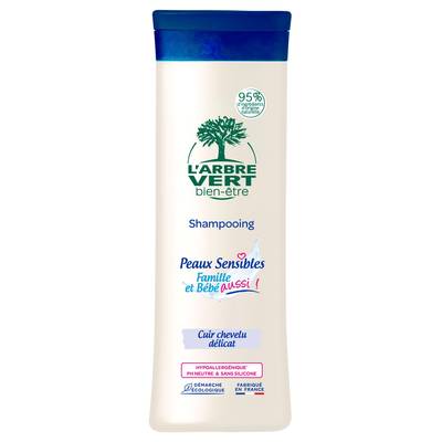 L'Arbre Vert Bien-Etre Shampooing doux famille & bébé cuir chevelu délicat, 250ml