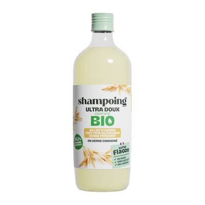Super Flacon Shampoing ultra doux BIO au lait d'avoine recharge, 1L