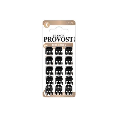 Franck Provost Mini pinces noir et couleurs, 15 mini pinces