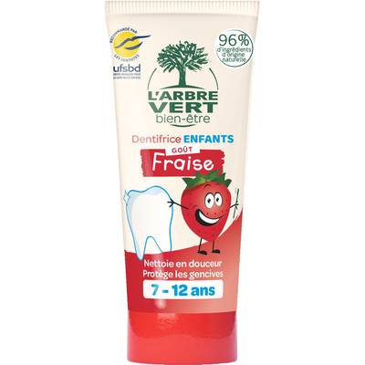 L'Arbre Vert Bien-Etre Dentifrice Enfant 7-12 ans Fraise, 50ml