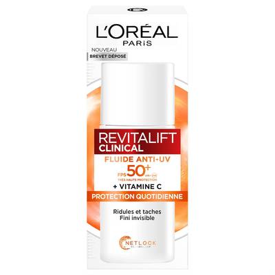 L'Oréal Revitalift Clinical Fluide Anti-UV FPS 50+ Vitamine C, 50ml