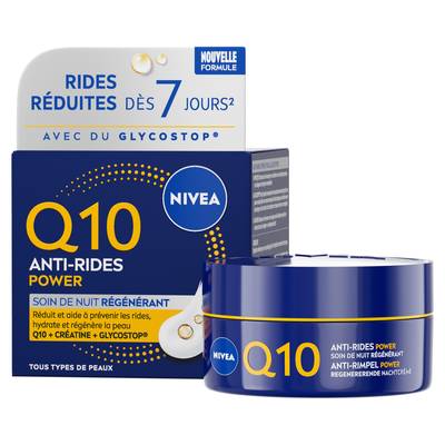 Nivea Soin Visage de Nuit Raffermissant Q10 Anti-Rides, 50ml