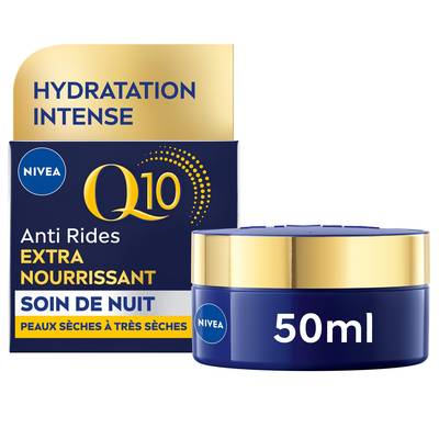 Nivea Soin de nuit anti-rides extra nourrissant Q10, 50ml