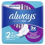 Always Serviettes hygiéniques Ultra Long (Taille 2), 12 serviettes