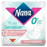 Nana Serviettes hygiénique normal avec aillettes, 12 pièces