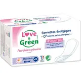 Love & Green Serviettes Écologiques Maxi Nuit pour Fuites Urinaires, 12 serviettes