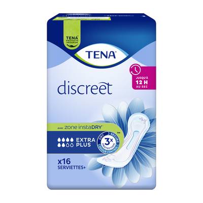 Tena Serviettes incontinence extra +, 16 serviettes