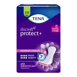 Tena Lady Serviettes Fuite Urinaire Maxi Nuit Discreet, 12  serviettes