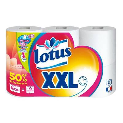 Lotus Papier toilette 2 épaisseurs Blanc XXL, 6 rouleaux
