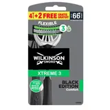 Wilkinson Rasoirs Jetables Xtreme 3 Black, 6 rasoirs