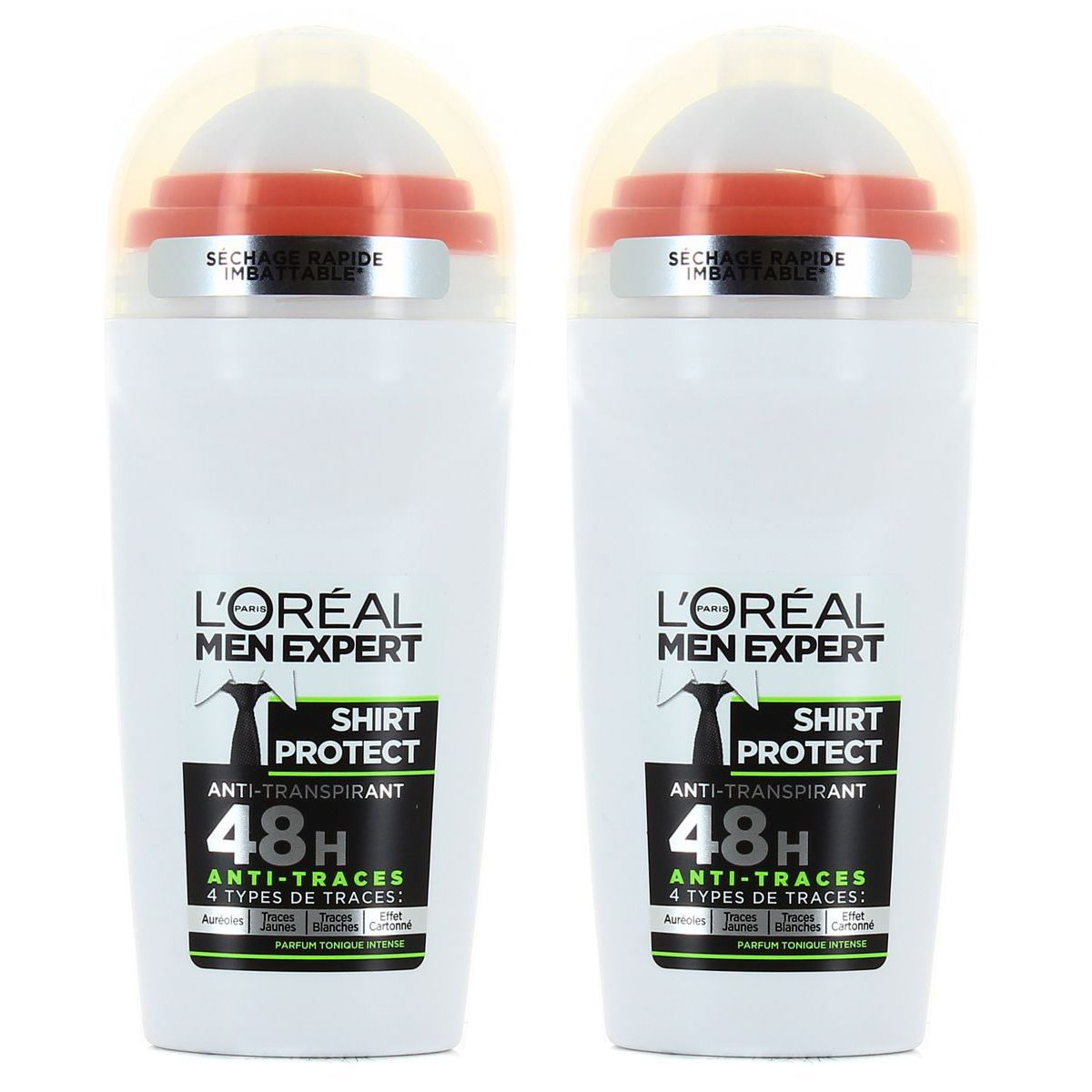 L'Oréal Men Expert Déodorant bille 48h shirt protect anti-traces, Lot de 2x50ml