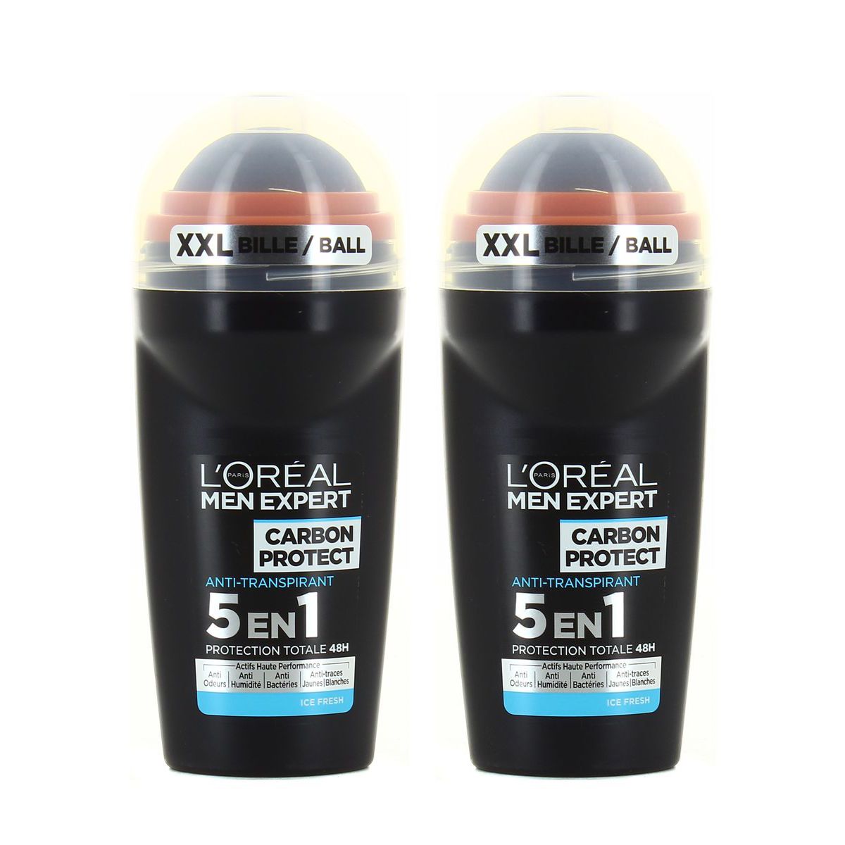Men Expert Carbon Protect Déodorant Homme Anti traces jaunes Efficacité 48h, Lot de 2x50ml