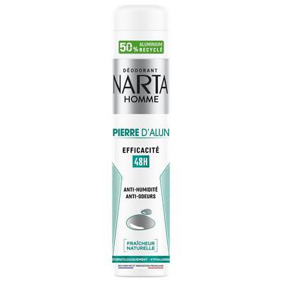 Narta Homme Déodorant Homme Pierre d'Alun 48h, 200ml