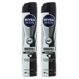 Nivea Men Déodorant spray invisible for black & white power, Lot de 2x200ml