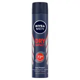 Nivea Men Déodorant spray homme Anti-transpirant 0% Alcool Dry Impact, 200ml