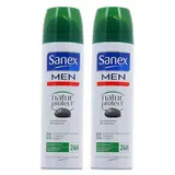 Sanex Men Déodorant spray 48h Natur Protect à la pierre d'Alun, Lot de 2x200ml