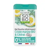 SO'BIO ETIC Gel douche rafraîchissant Criste marine bio et Cédrat, 450ml