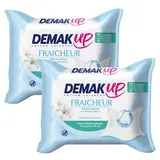 Demak Up Lingettes sensation à l'eau démaquillante, Lot de 2x25 lingettes
