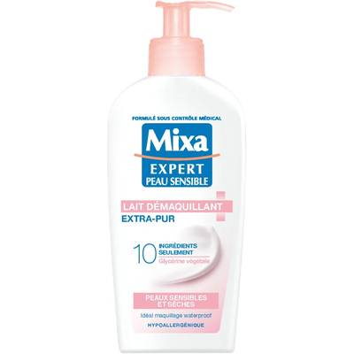 Mixa Démaquillant Anti dessèchement Maquillage waterproof Peaux sensibles, 200ml