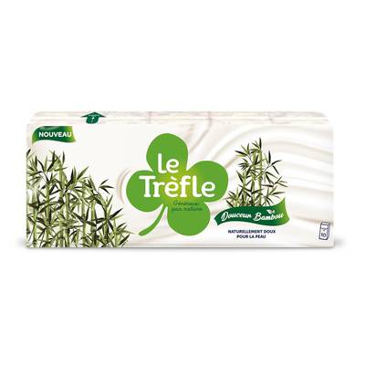 Le Trèfle Mouchoirs  Douceur Bambou, 10 étuis